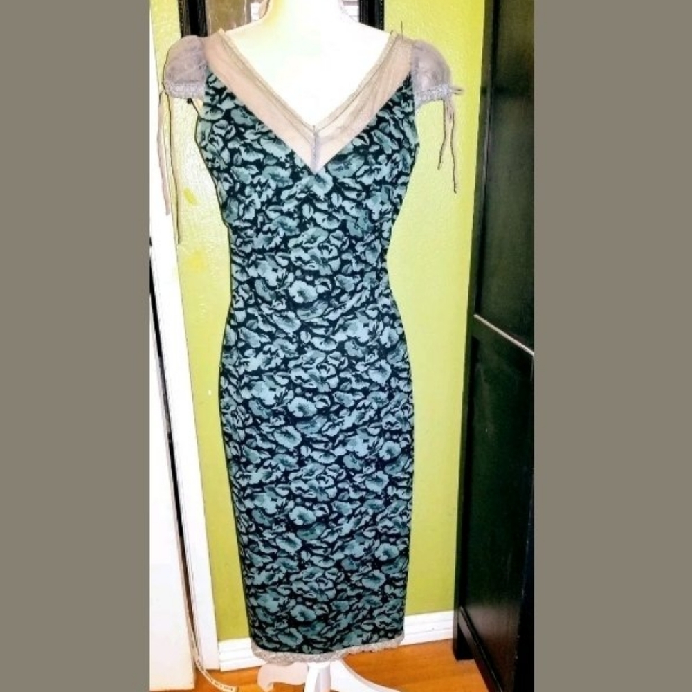 Vintage Betsey Johnson Retro puff sleeve dress
